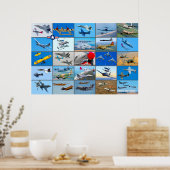 POSTER "MONTAGE" D'UN AVION D'HÉRITAGE MILITAIRE AMÉRICAI (Cuisine)