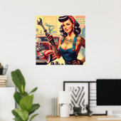 Poster Montage mécanique vintage (Bureau à domicile)