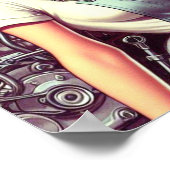 Poster Montage mécanique vintage (Coin)