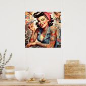 Poster Montage mécanique vintage (Cuisine)