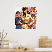 Poster Montage militaire rétro (Cuisine)