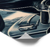 Poster Montage vintage de moto (Coin)