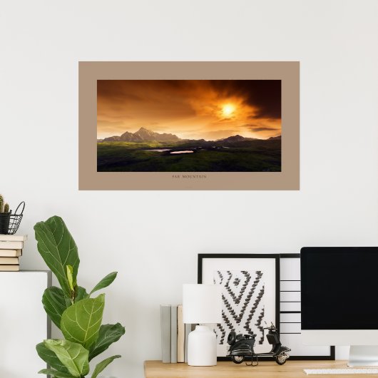 Poster montagne (Bureau à domicile)