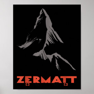 Poster Montagne À Zermatt, Valais, Suisse