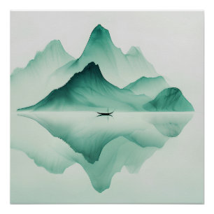 Poster Montagne Brumeuse