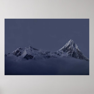 POSTER MONTAGNE COUVERTE DE GLACE