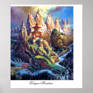 Poster Montagne de dragon