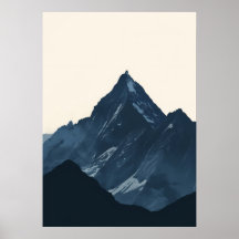 Montagne de peinture minimaliste en silhouette