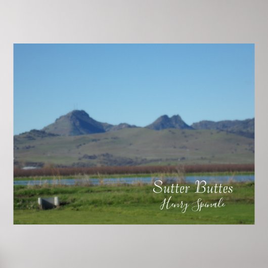 Poster Montagne de Sutter Buttes (Devant)