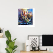 Poster Montagne Dragon (Bureau à domicile)