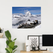 Poster Montagne du Cervin et gare de Gornergrat (Bureau à domicile)