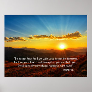 Poster Montagne du lever du soleil N'ayez pas peur Esaïe