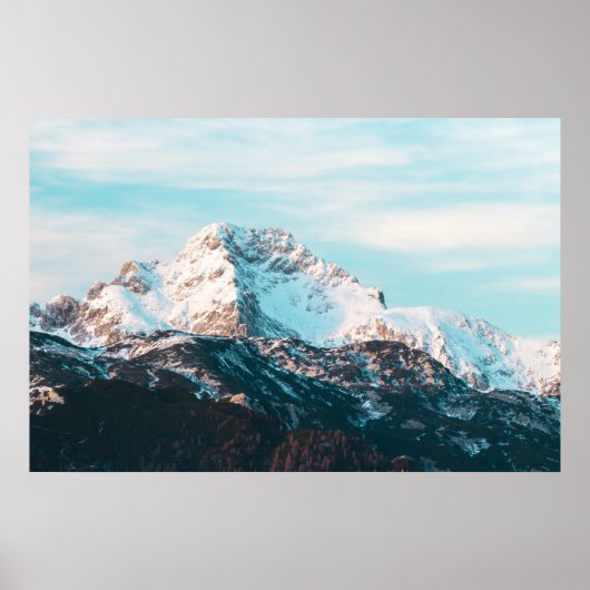 Poster Montagne enneigée (Devant)