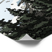 Poster Montagne enneigée de Suisse (Coin)