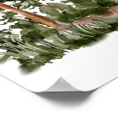 Poster Montagne et forêt à l'aquarelle (Coin)