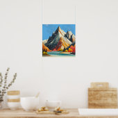 Poster Montagne géométrique (Cuisine)