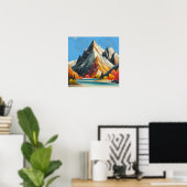 Poster Montagne géométrique (Bureau à domicile)