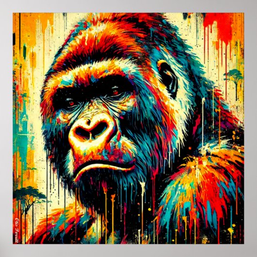 POSTER MONTAGNE GORILLA (Devant)