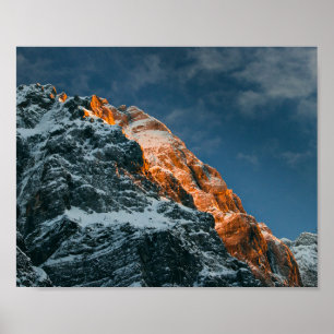 Poster Montagne lumineuse au coucher du soleil