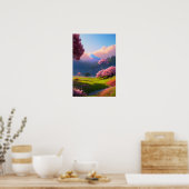 Poster Montagne majestueuse Distant (Cuisine)