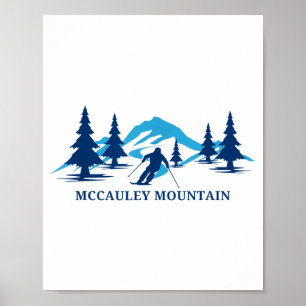 Poster Montagne Mccauley new york station de ski skieur s