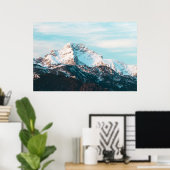 Poster Montagne neigeuse (Bureau à domicile)
