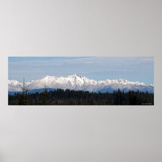 Poster Montagne olympique 36X12 (Devant)