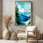 Poster Montagne Paysage Aventure