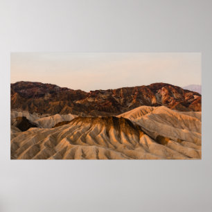 Poster MONTAGNE ROCHEUSE Brown SOUS LE CIEL BLEU EN JOURN