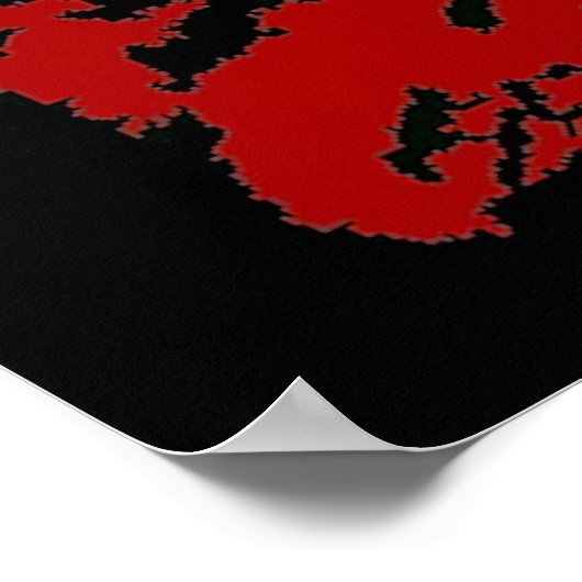 POSTER MONTAGNE ROUGE (Coin)