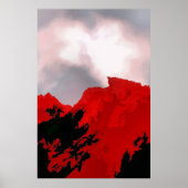 POSTER MONTAGNE ROUGE (Devant)