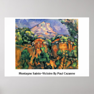 Poster Montagne Sainte-Victoire par Paul Cezanne