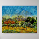 Poster "Montagne Sainte Victoire" par Renoir (Devant)