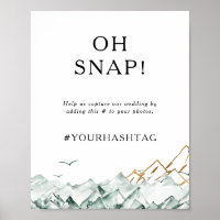 Montagne Verte et Or Oh Snap Mot-clé de mariage