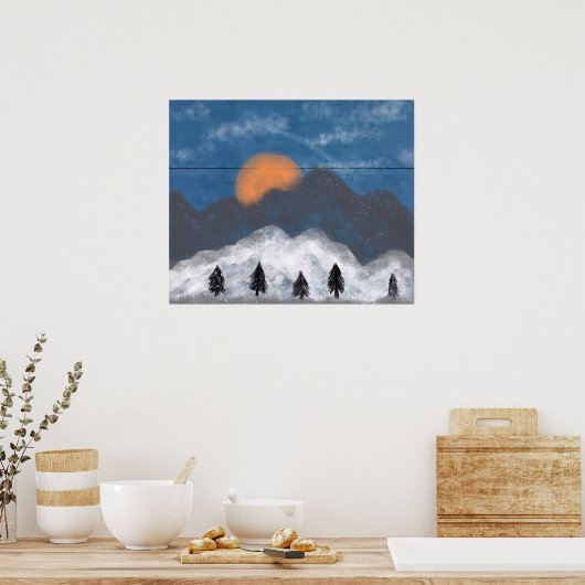 Poster Montagnes (Cuisine)