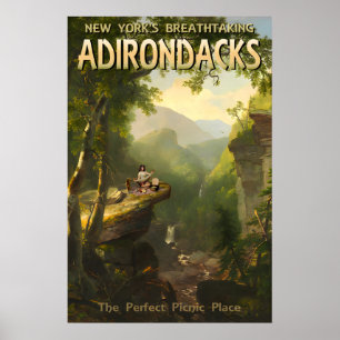 Poster Montagnes Adirondack Voyage dans le nord de l'État