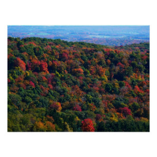 Poster Montagnes Appalaches en automne