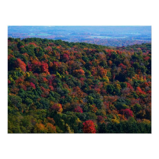 Poster Montagnes Appalaches en automne (Devant)