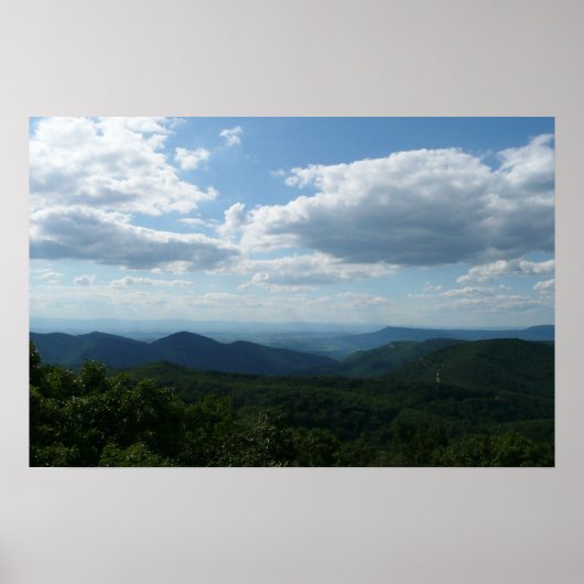 Poster Montagnes Appalaches II Shenandoah (Devant)