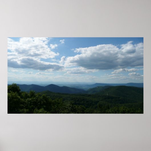 Poster Montagnes Appalaches II Shenandoah (Devant)