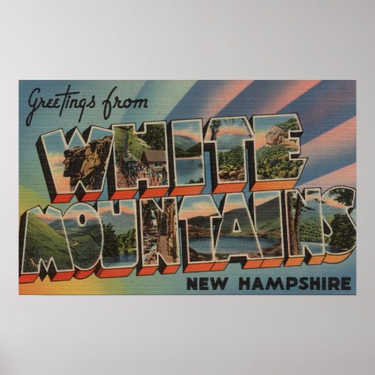 Poster Montagnes blanches, New Hampshire 4 (Devant)