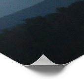 Poster Montagnes bleu ciel rose (Coin)