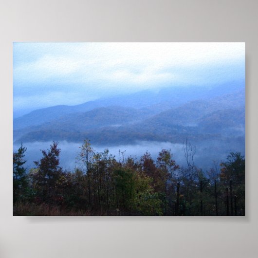 Poster Montagnes Bleues (Devant)