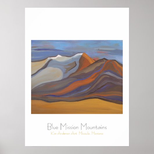 Poster Montagnes Blue Mission (Devant)