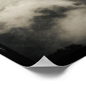 Poster Montagnes brouillard couvert Sombre et Moody Paysa (Coin)