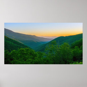 Poster Montagnes colorées Blue Ridge