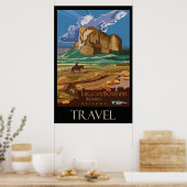 Poster Montagnes d'Arizona Voyage Rétro Vintage (Cuisine)