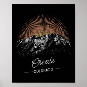 Poster Montagnes de Creede Colorado Randonnée Extérieur V