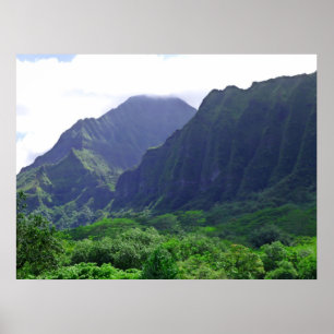 Poster Montagnes de Koolau