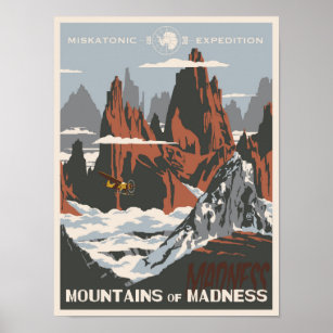 Poster Montagnes de la folie